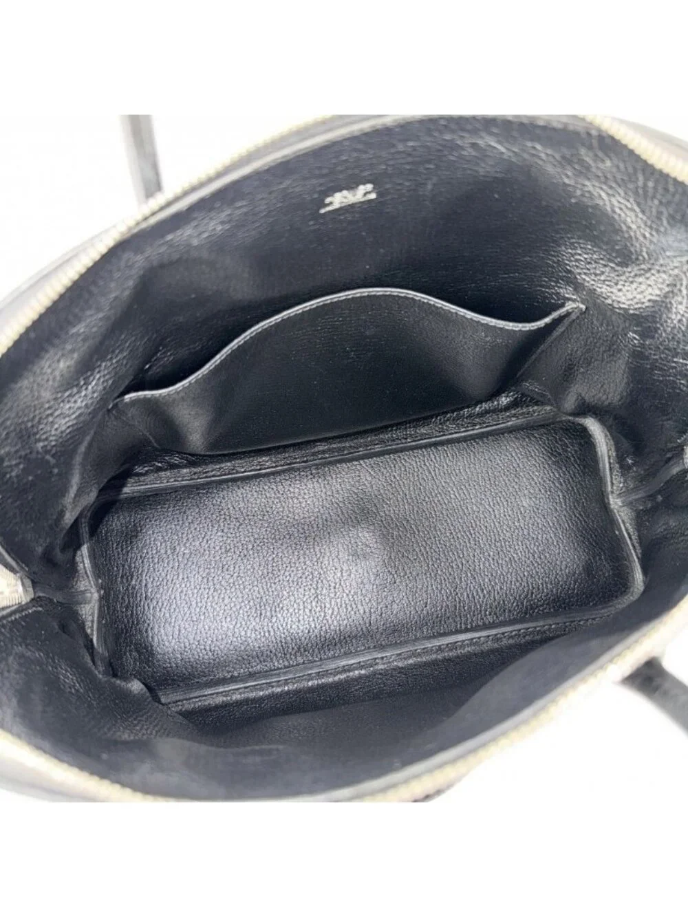 Hermes Handbag Bolide 31 Leather Black Silver